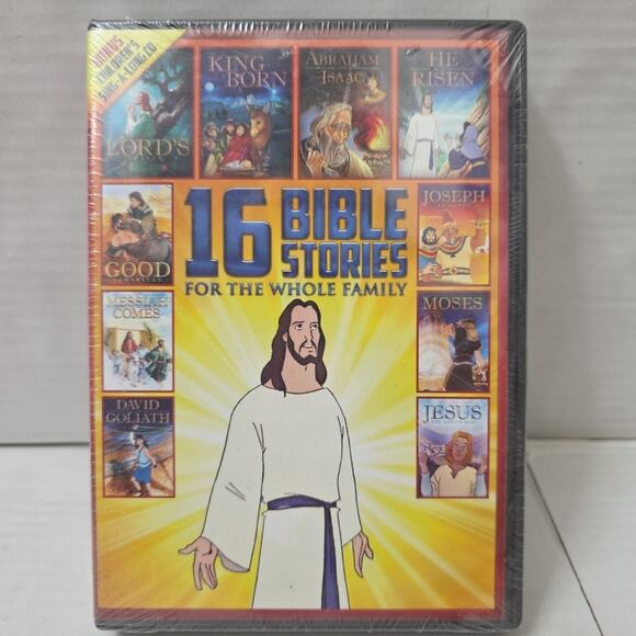 DVD 16 Bible Stories for the Whole Family & Bonus Sing A Long Audio CD 2014 - Picture 1 of 3